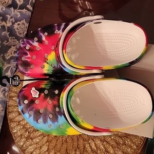 Tie dye crocs